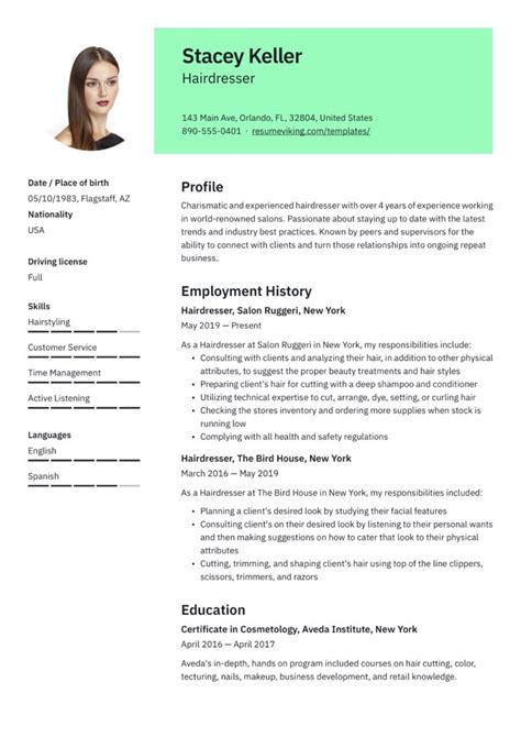 Building an attractive cv helps in increasing your chances of getting the job. Job's Cv For Beauty Parlour - Beautician Resume Example ...