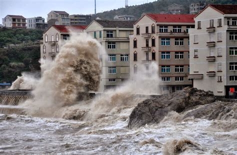 Typhoon Fitow Hits China After Evacuation Of 574000 People Images
