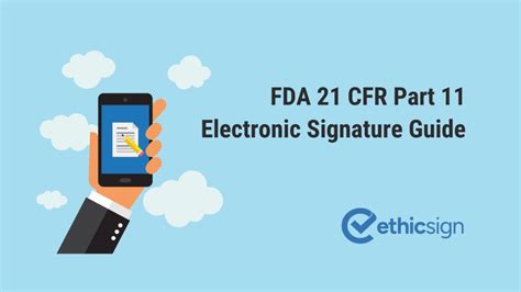 Fda 21 Cfr Part 11 Electronic Signature Requirements Ethicsign