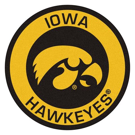 Fanmats Ncaa University Of Iowa Gold 2 Ft 3 In X 2 Ft 3 In Round