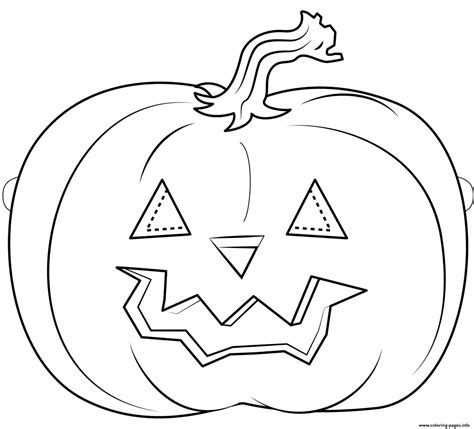 Pumpkin Mask Outline Halloween Coloring page Printable