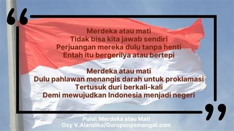 Contoh Puisi Kemerdekaan Indonesia Singkat Untuk Hut Ri Ke The Best