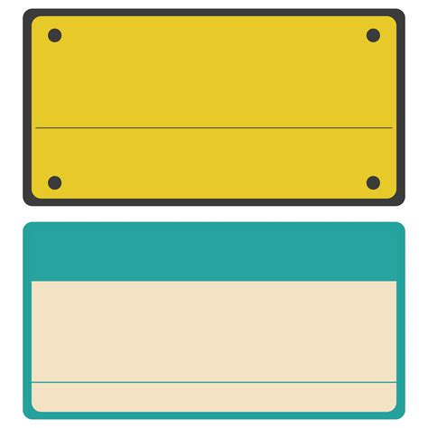 Paper License Plate Template