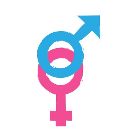 Premium Vector Female And Male Signs Sex Gender Paint Brush Symbol Gender Icon Vector