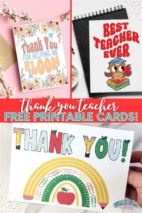Free Teacher Appreciation Thank You Printable Two Versions 40 Off