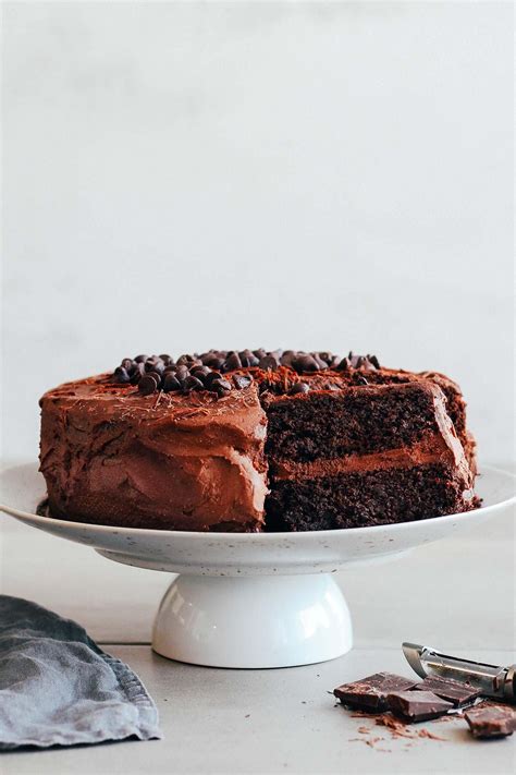 Fudgy Chocolate Layer Cake Vegan Gf Vegan Cake Recipes Superfood