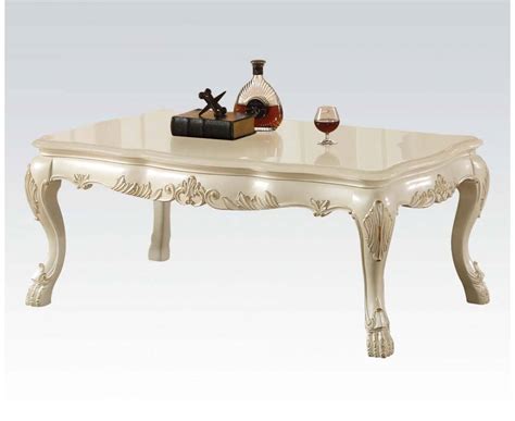 Acme Furniture Dresden Antique White Coffee Table The Classy Home