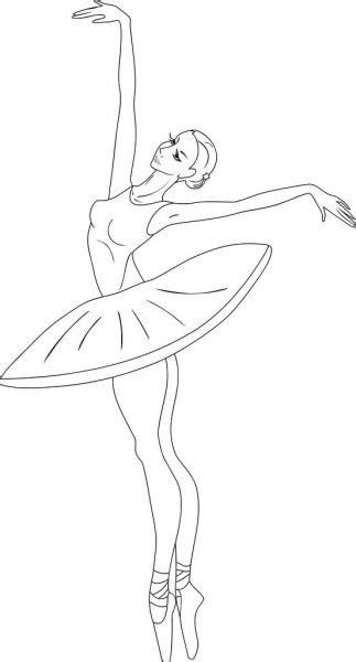 Cartoon Ballerina Kleurplaat — Stockvector © Malyaka 223661138