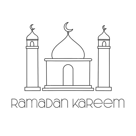 Ramadan Mosque Png Transparent Simple Line Art Ramadan Mosque Ramadan