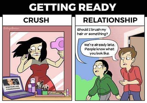 Crush Vs Relationship College Humor Relationship