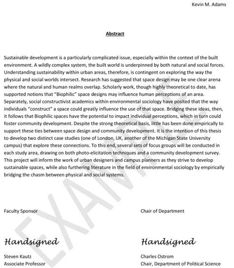 An abstract of a social science or scientific work may contain the scope, purpose, results, and contents of the work. Scholarships & Grants | College of Social Science ...