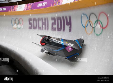 Sanki Slide Center Sochi Russia 17th Feb 2014 2014 Olympic Stock