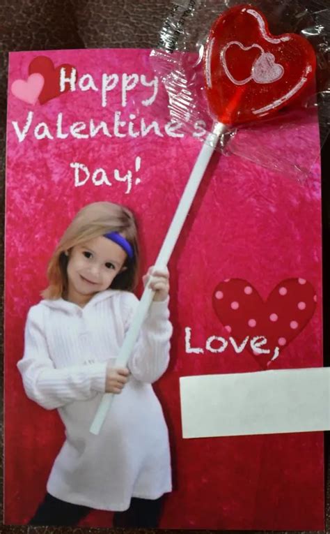 Homemade Valentines Day Card Lollipop Photo Dallas Mommy Blogger