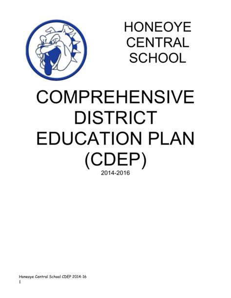 File Cdep Plan 2014 16 Honeoye Central School District