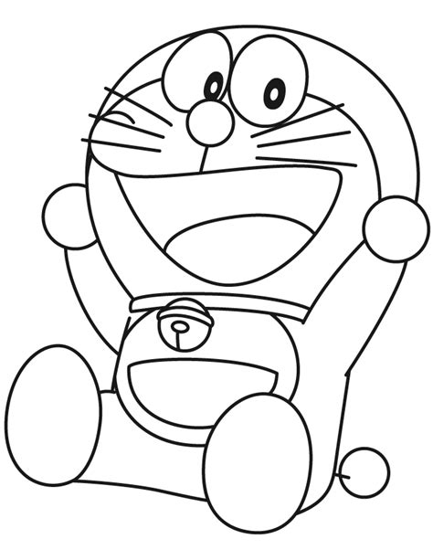 Mewarnai Doraemon Hitam Putih 30 Mewarnai Gambar Kartun Doraemon