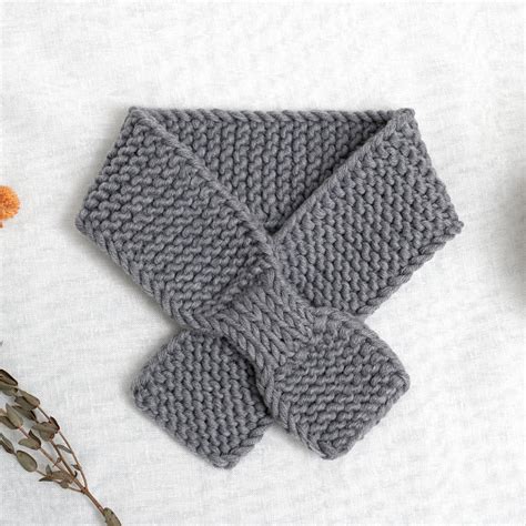Knitting Pattern Bow Tie Mini Scarf Knitting Keyhole Neck Etsy