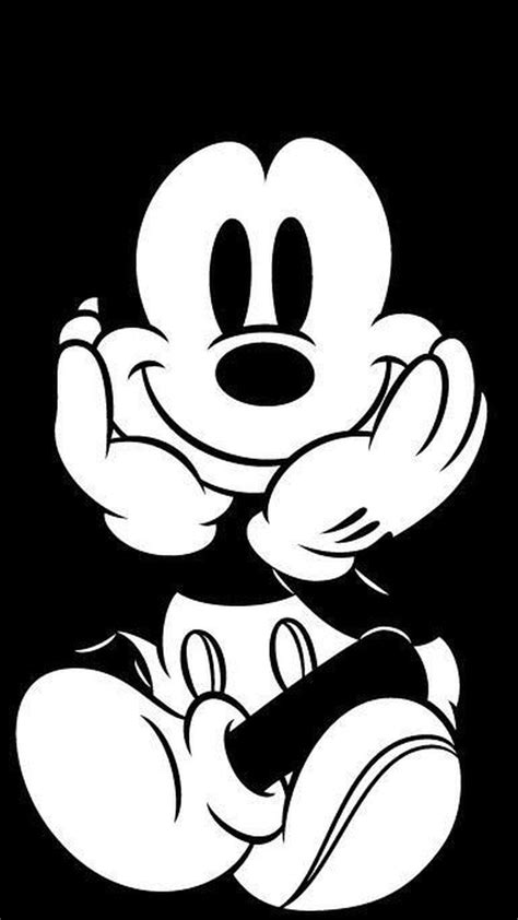 Mickey Mouse Wallpaper Black And White Hd Picture Image