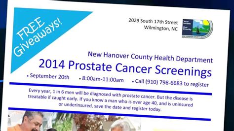 Health Minute Prostate Cancer Screening Event YouTube