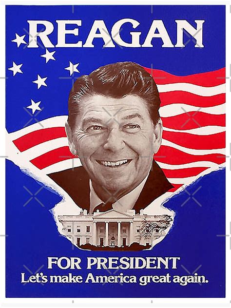 Reagan Bush 84 Retro Logo Red White Blue Election Ronald George 1984