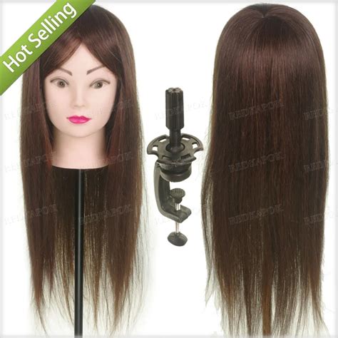 Free Clamp Stand Brown 22 80 Real Human Hair Training Salon Female