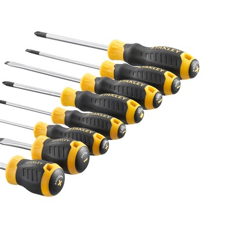 Stanley Cushion Grip Screwdriver Set Flared Phillips Set Of 8 Pc
