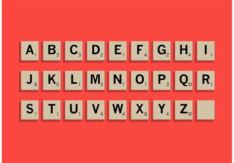 Scrabble Letter Tiles Set 90142 Vector Art At Vecteezy