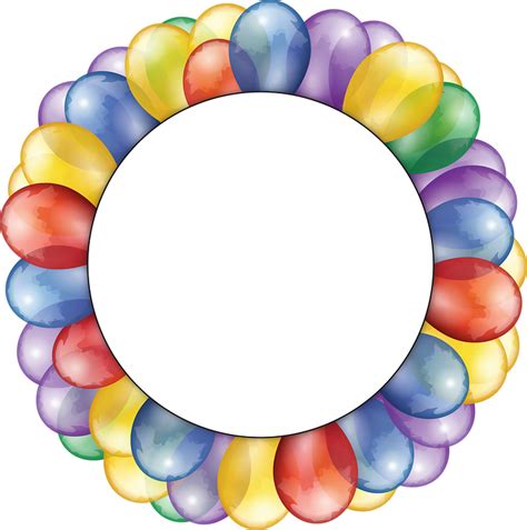 Happy Birthday Transparent Png Frame With Balloons Ma