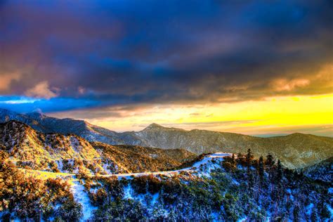 This Is A 5 Exposure Hdr Of The San Bernardino Mountains Right Before