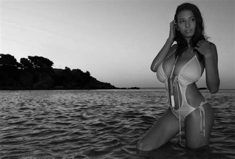 Wallpaper Brunette Bikini Boobs Sea Jana Defi Model Maria Swan
