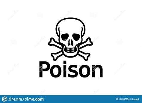 Skull With Bones, Symbol Of Toxicity And Poison. Poison Stock ...