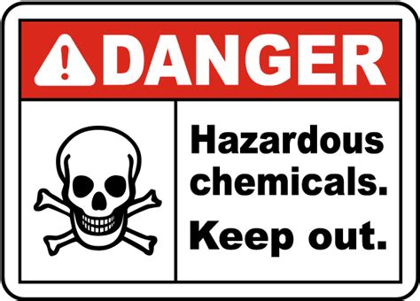 Danger Hazardous Chemicals Sign G By SafetySign Com