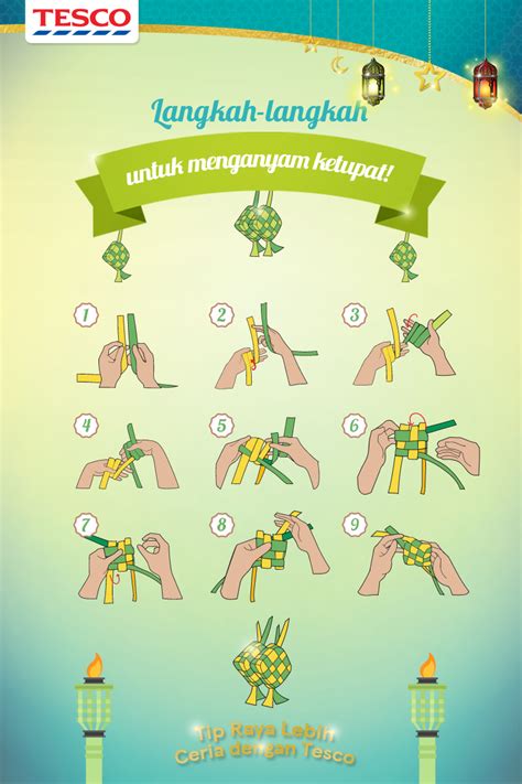 How to make ketupat: langkah-langkah untuk menganyam ketupat - Mamak