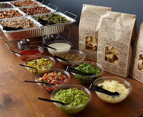 On case of a gratin, as in enchiladas suizas, gouda is quite good. Chipotle — Catering Set-up | Party food appetizers, Wine ...