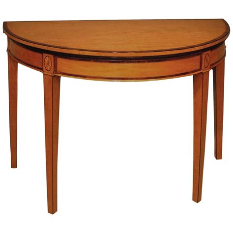 Shop antique and vintage card tables and tea tables on sale. Antique Sheraton Period Half-Round Satinwood Card Table For Sale at 1stdibs