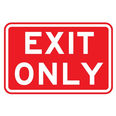 Large Printable Exit Only Sign