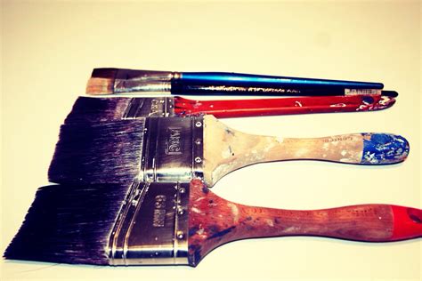 Brushes, rollers, trays & frames, prep tools Paint Dried On Brushes? Soak In Paint Thinner For 30 ...