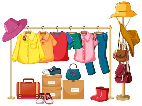 Isolated Clothes On The Rack Display 1868466 Vector Art At Vecteezy