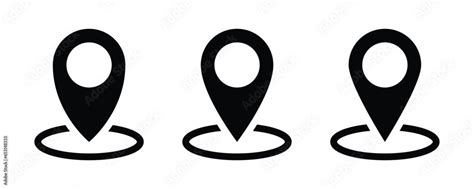 Location Icon Set Map Pin Icons Location Map Place Marker Pointer