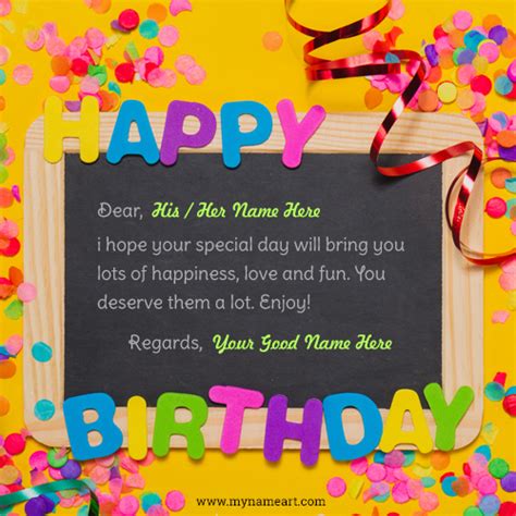 Browse the gallery to find the best design for your next. Dear Name With Happy Birthday Message Whatsapp Profile Pics