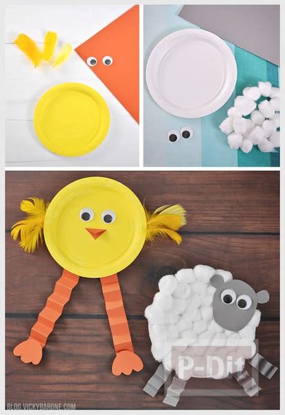 Plain uncoated paper plate—these are the plain paper plates with an uncoated surface and no 7. สัตว์น่ารัก ประดิษฐ์จากจานพลาสติก