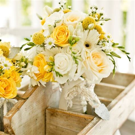 Tropical flowers are used at the tables. 16 best images about 2015 Soft Lemon Yellow Wedding Ideas ...