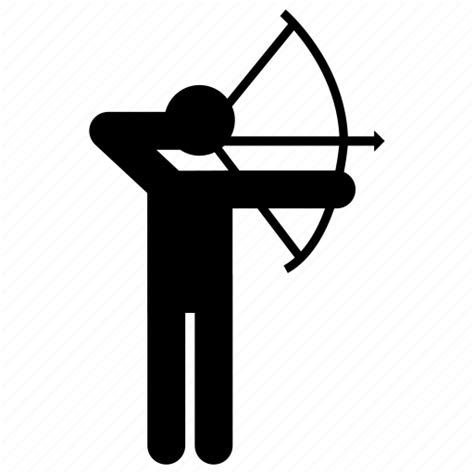 Aiming Archer Arch Man Archery Hunter Hunting Icon Download On