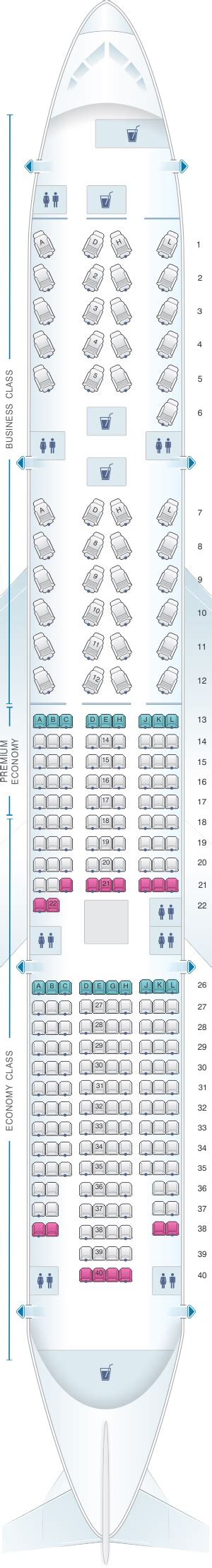 American Airlines Boeing 777 200 Retrofit 2 772 Seat Map E6F