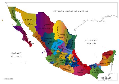 Ouille 20 Raisons Pour Mapa Mexico Con Nombres De Estados Y Capitales