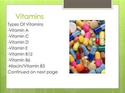 Örnek Merhaba Yasaya Göre Vitamins Powerpoint