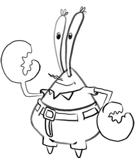 Mr Krabs Coloring Pages At Free Printable Colorings