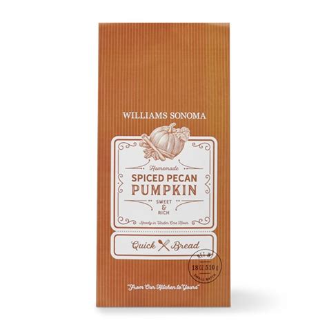 Williams Sonoma Spiced Pecan Pumpkin Quick Bread Mix Williams Sonoma