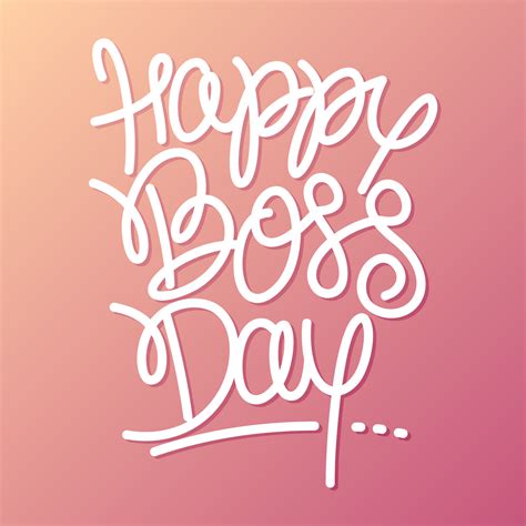 Hand Lettering Happy Boss Day Vector 256717 Download