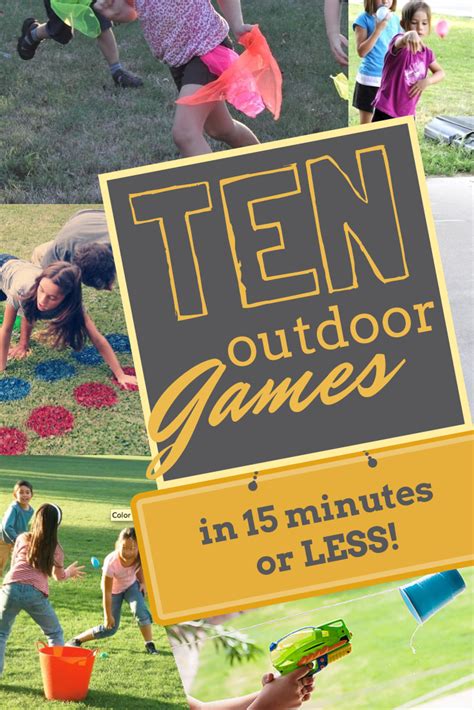 TEN Outdoor Games in 15 minutes or less! — bluegrass redhead | Outdoor games, Outdoor party ...
