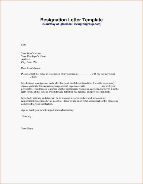How to write a resignation letter (format). Letter of Resignation Template What Should You Write ...